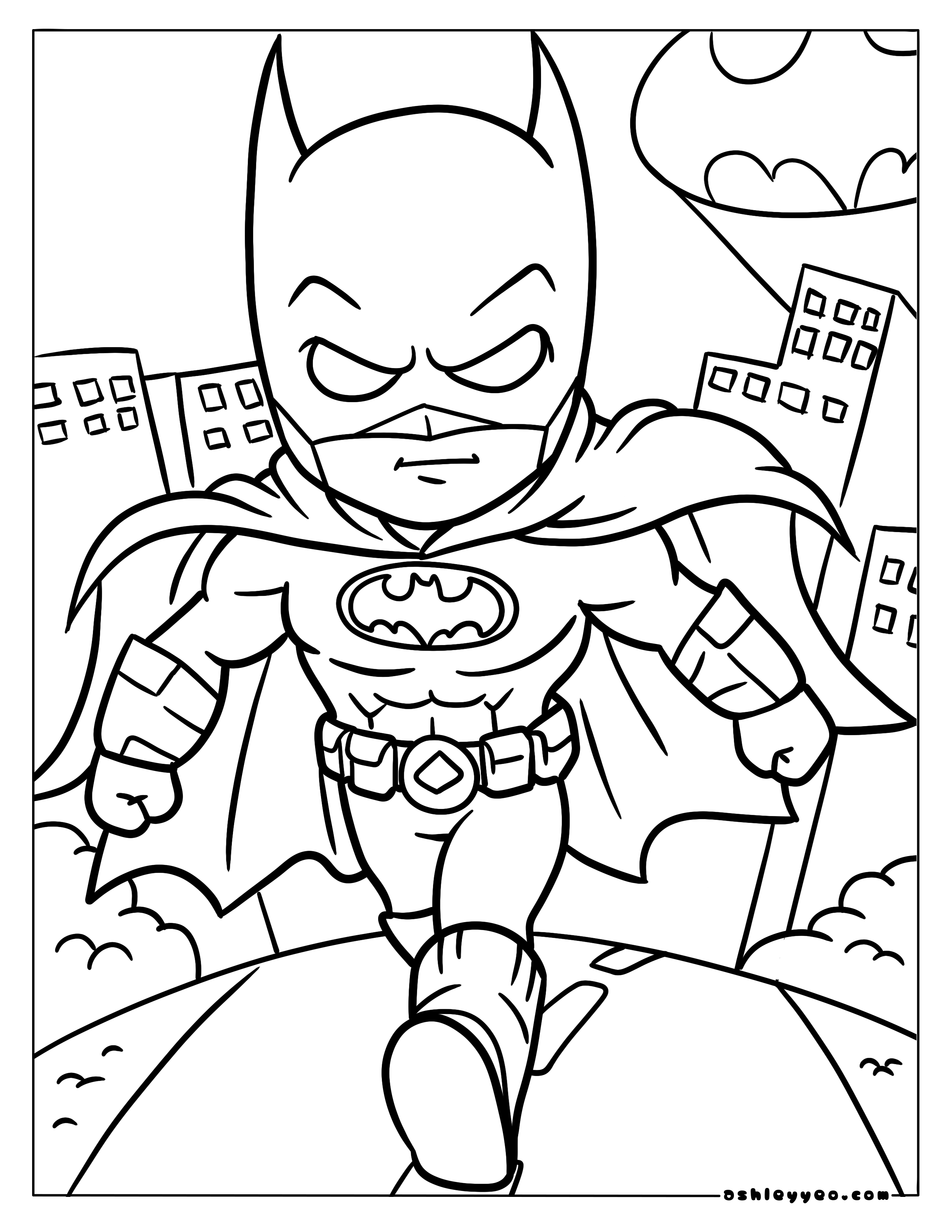free batman coloring pages for kids - ashley yeo