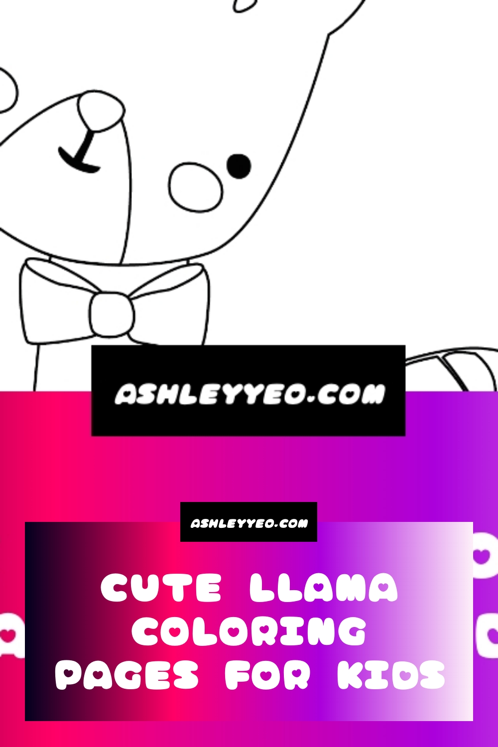 Free Cute Llama Coloring Pages for Kids