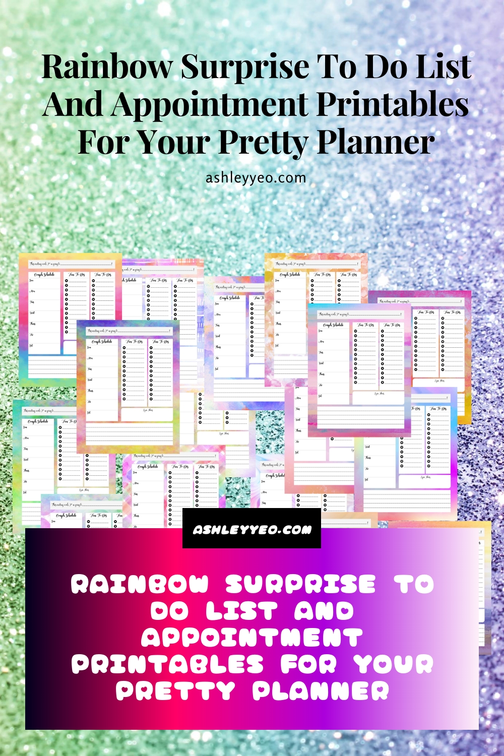Rainbow Surprise To Do List And Appointment Printables For Your Pretty Planner