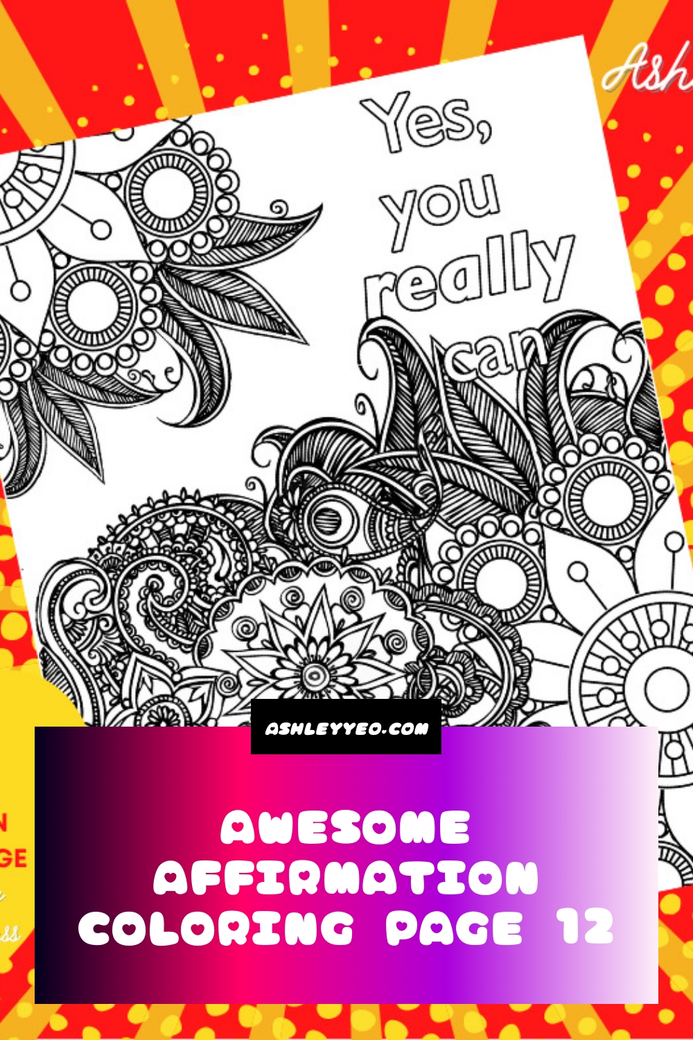 Awesome Affirmation Coloring Page 12