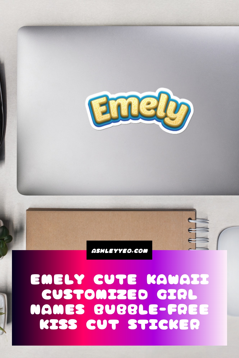 Emely Cute Kawaii Customized Girl Names Bubble-Free Kiss Cut Sticker