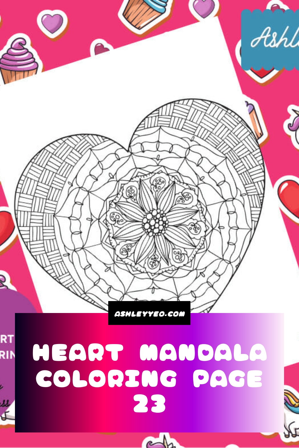 Heart Mandala Coloring Page 23
