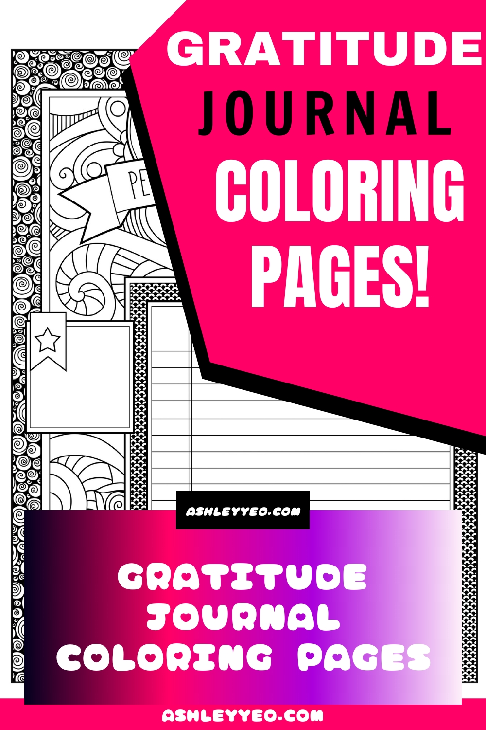 Gratitude Journal Coloring Pages