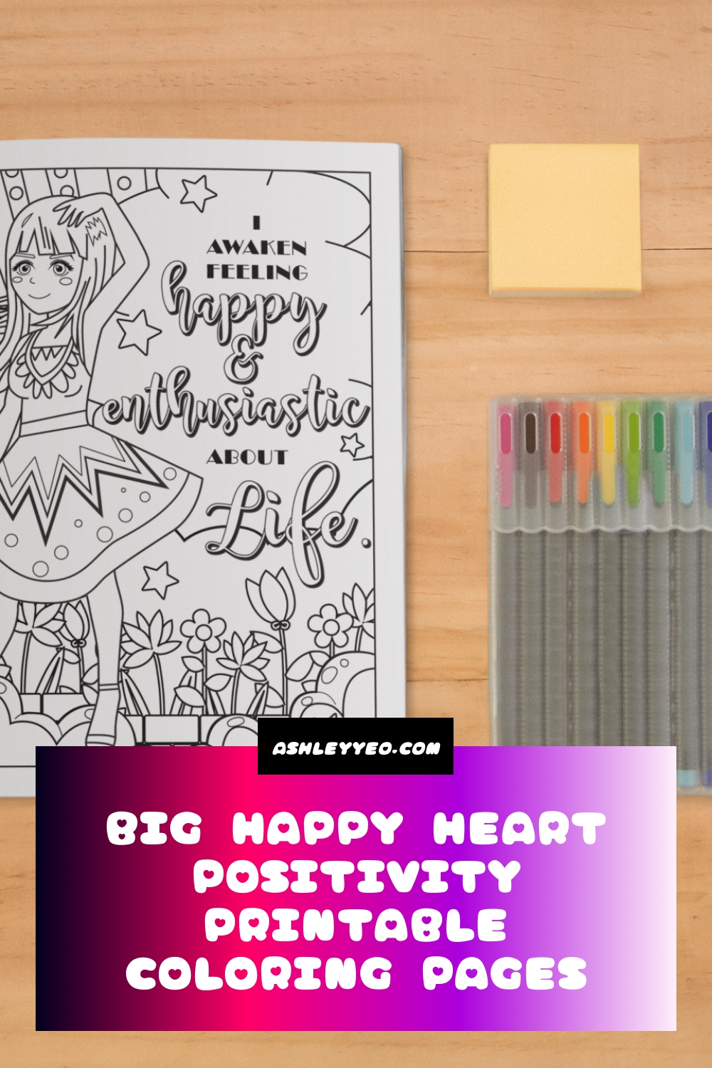 Big Happy Heart Positivity Printable Coloring Pages