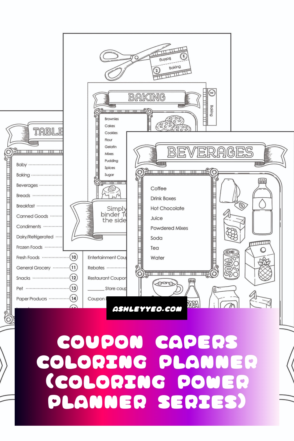 Coupon Capers Coloring Planner (Coloring Power Planner Series)