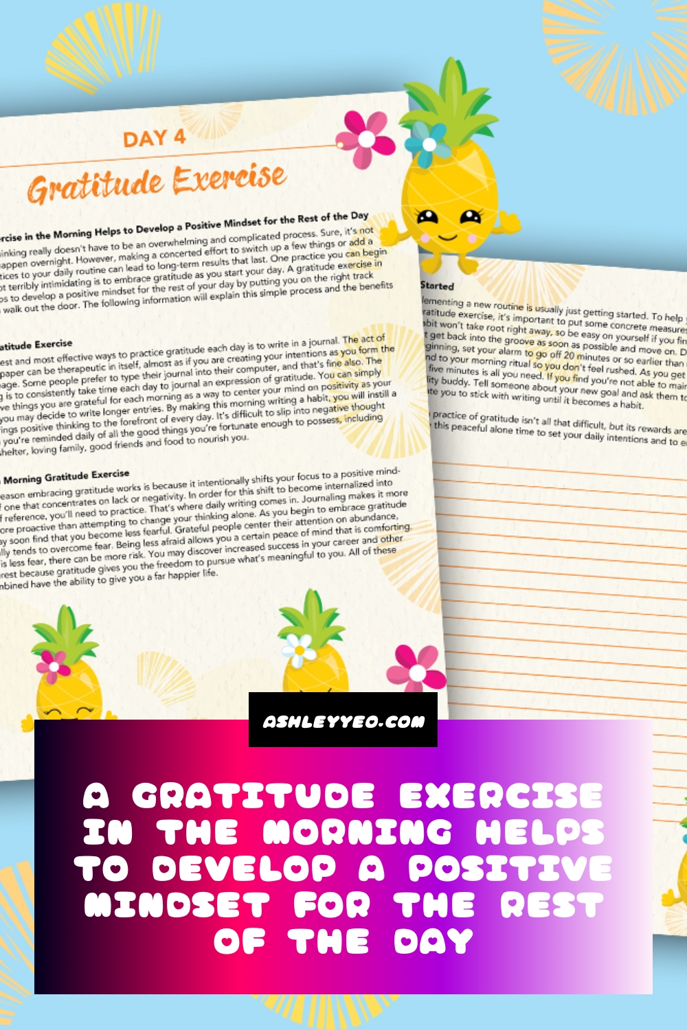 A Gratitude Exercise in the Morning Helps to Develop a Positive Mindset for the Rest of the Day