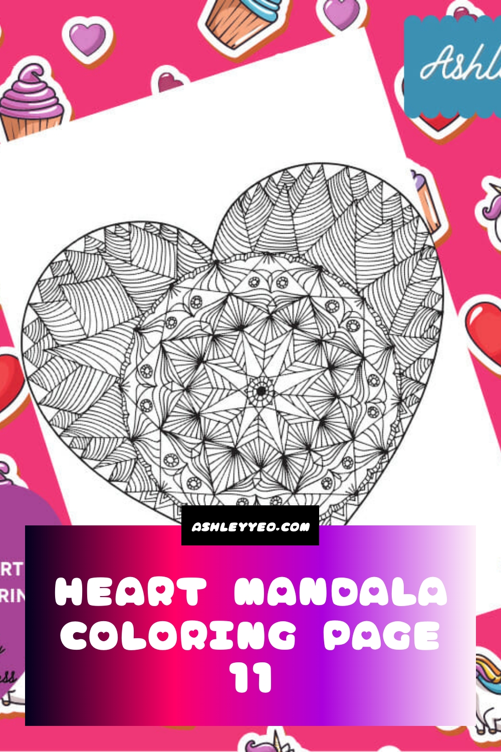 Heart Mandala Coloring Page 11
