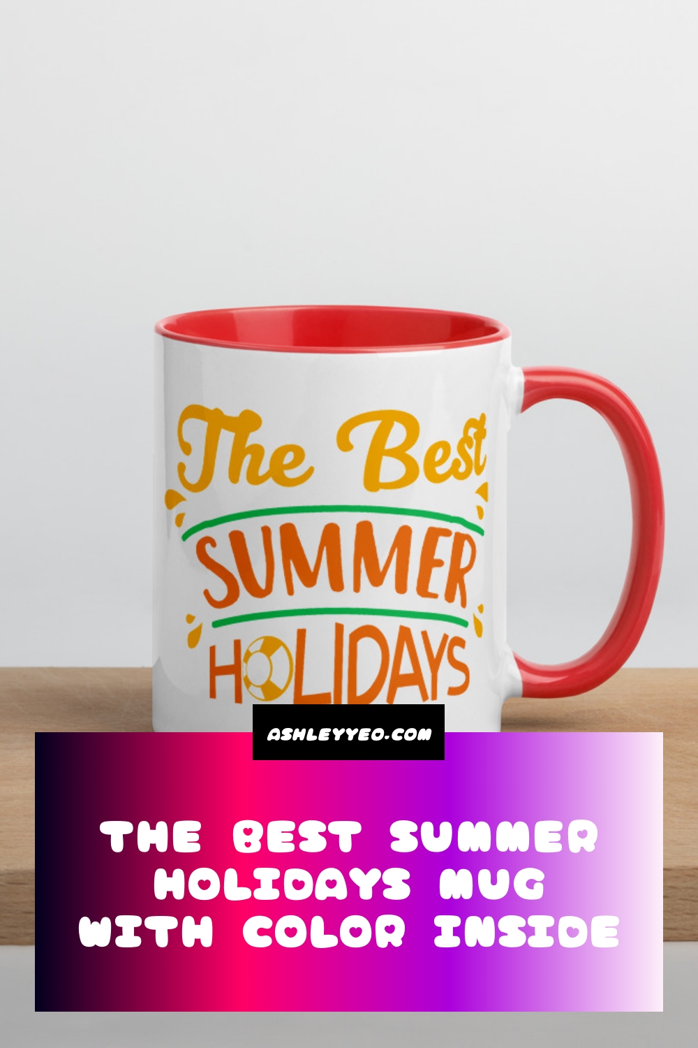 The Best Summer Holidays Mug with Color Inside