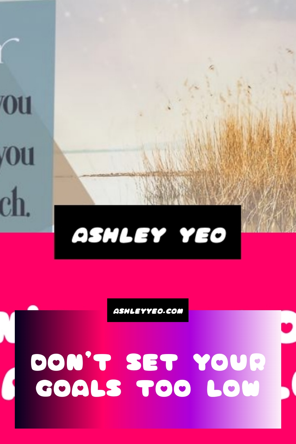Don’t Set Your Goals Too Low