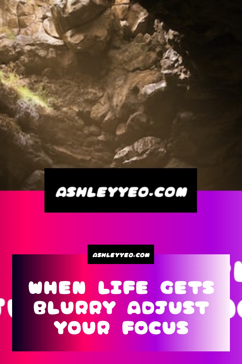 When Life Gets Blurry Adjust Your Focus
